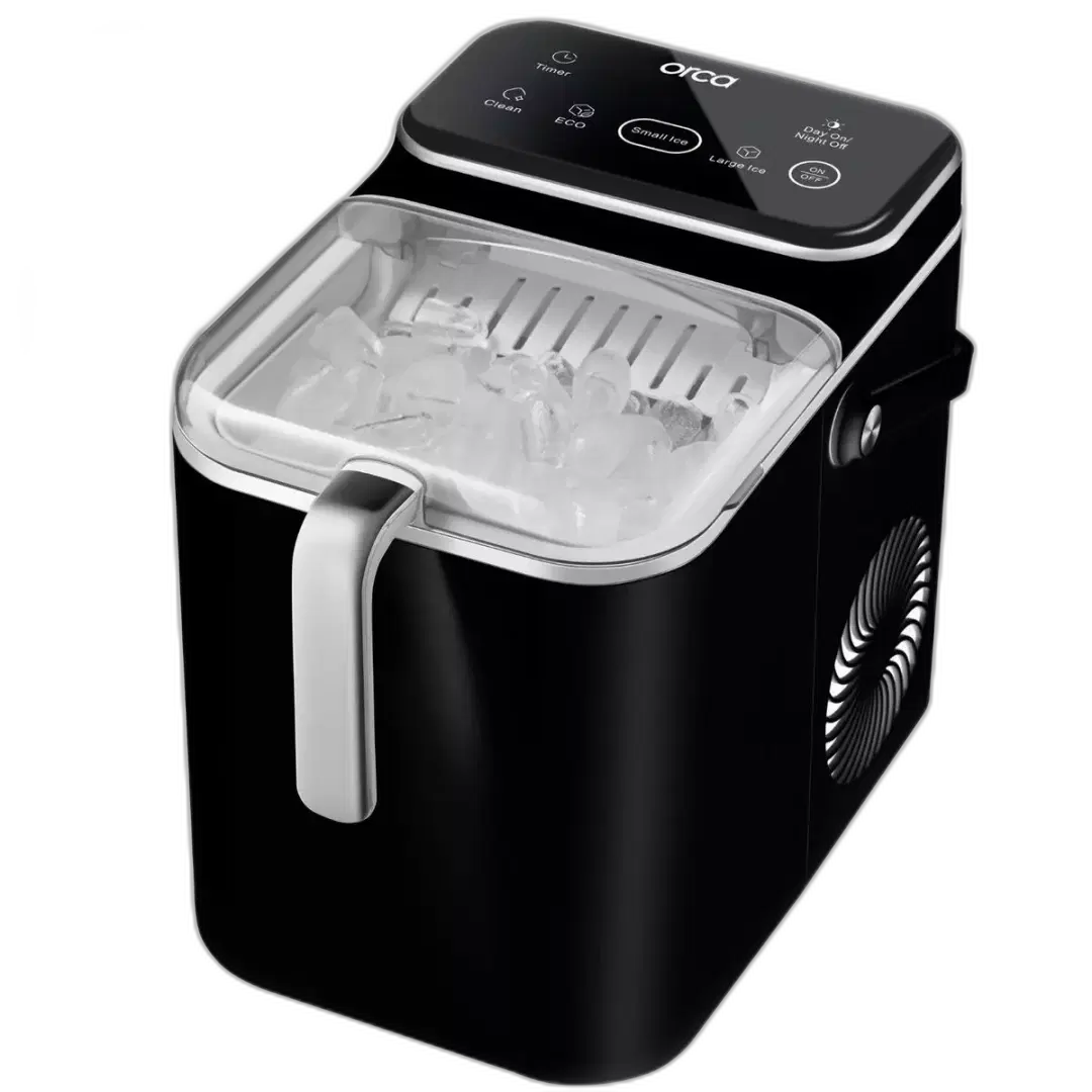 Orca Bullet Ice Maker Machine 12kg, Black - OR-ICE-1200-BLK