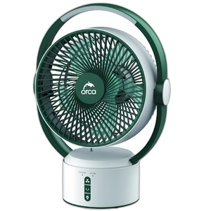 Orca Rechargeable Table Fan 3600 MAH with Light - OR-KN-L2819