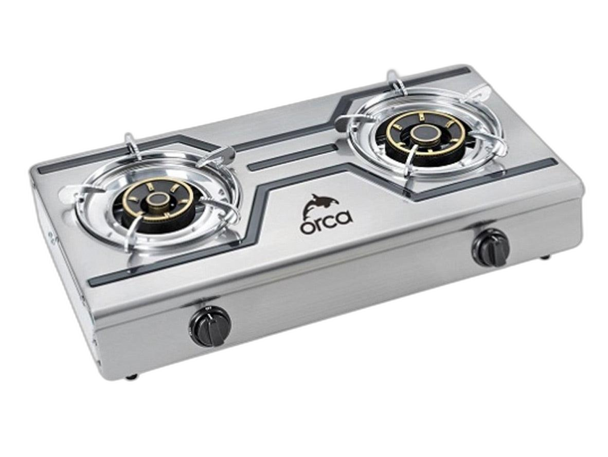Orca Stainless Steel Table Top 2 Brass Burner