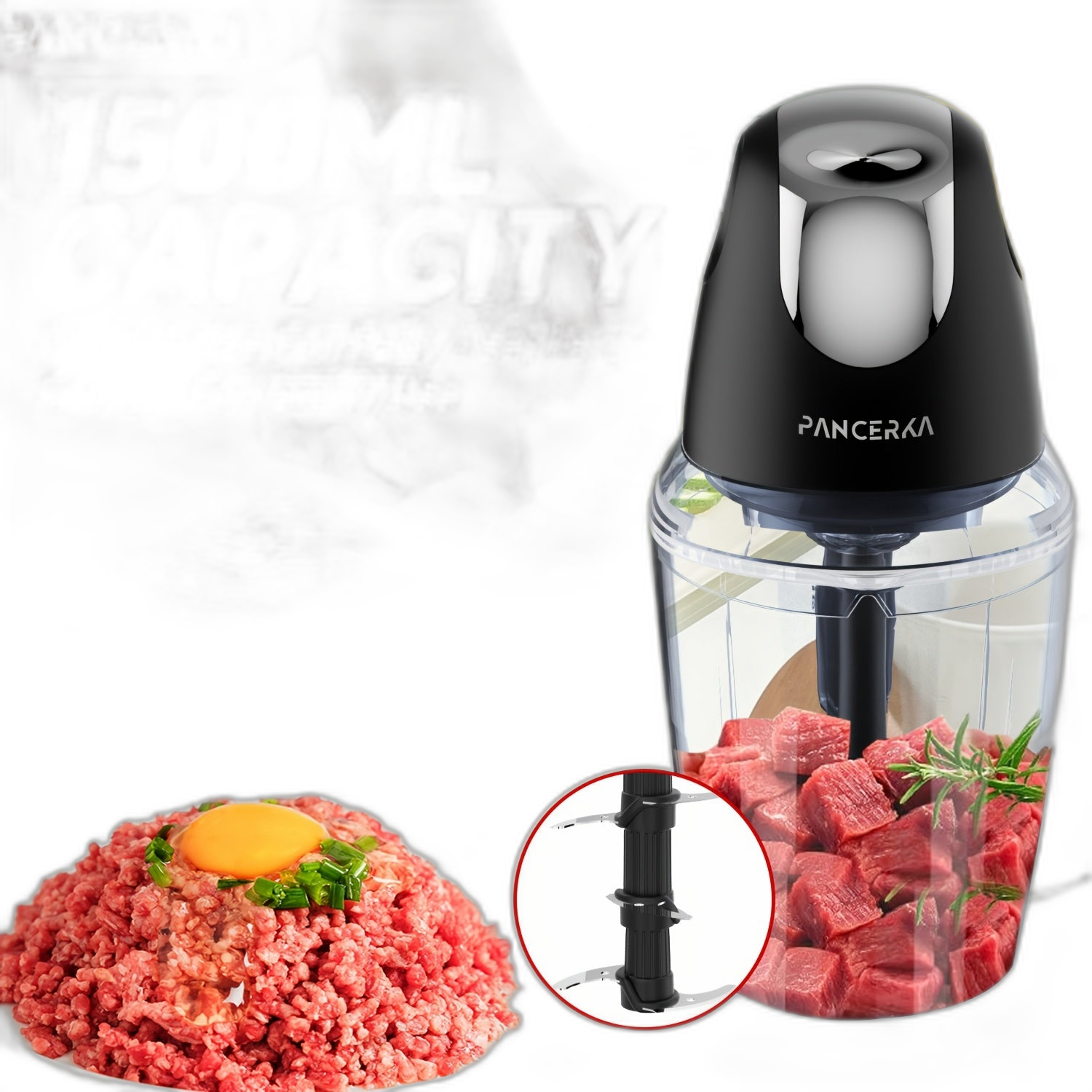 PANCERKA 1500ml Food Processor 28000 RPM Motor European Plug-K7C7