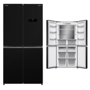 Panasonic 4 Door French Door Refrigerator 446 Liters 15.8 CFT, Black - NR-DC60MSSKW