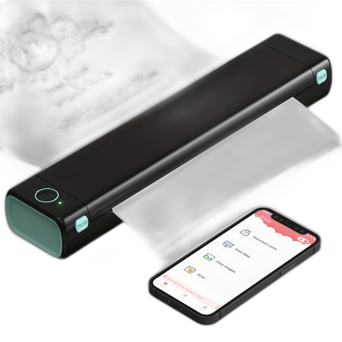 طابعة Phomemo Portable: M08F -Letter Wireless Thermal Printer - TJrgoci