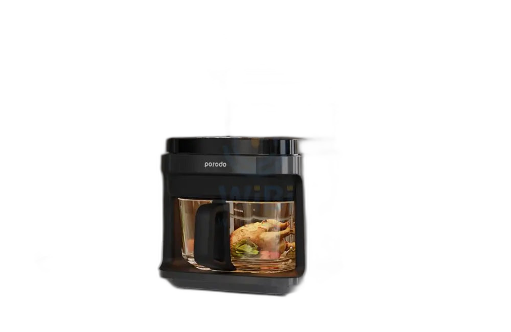 Porodo Lifestyle 5.5L Capacity Full Glass Air Fryer Cooked Perfectly With Advanced Heat Circulation