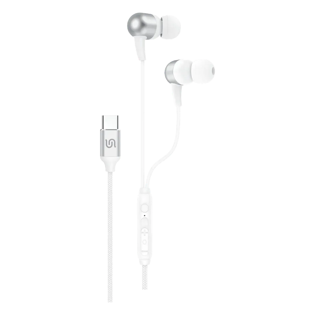 Porodo Soundtec CRON USB-C Stereo Earphones-Black
