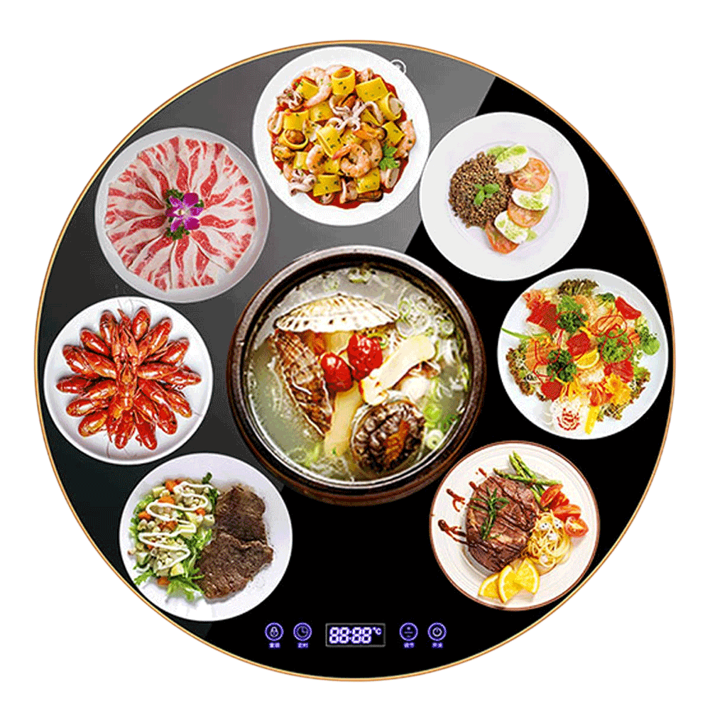 Premium Smart Rotatable Electric Food Warming Tray Buffet Heating Board - 40C-130C