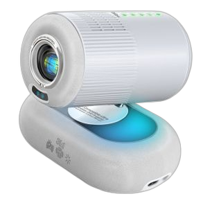 Promate 4K Compatible HD Wireless LCD Projector with Built-In Speaker & Ambient RGB light • 250 ANSi Brigthness