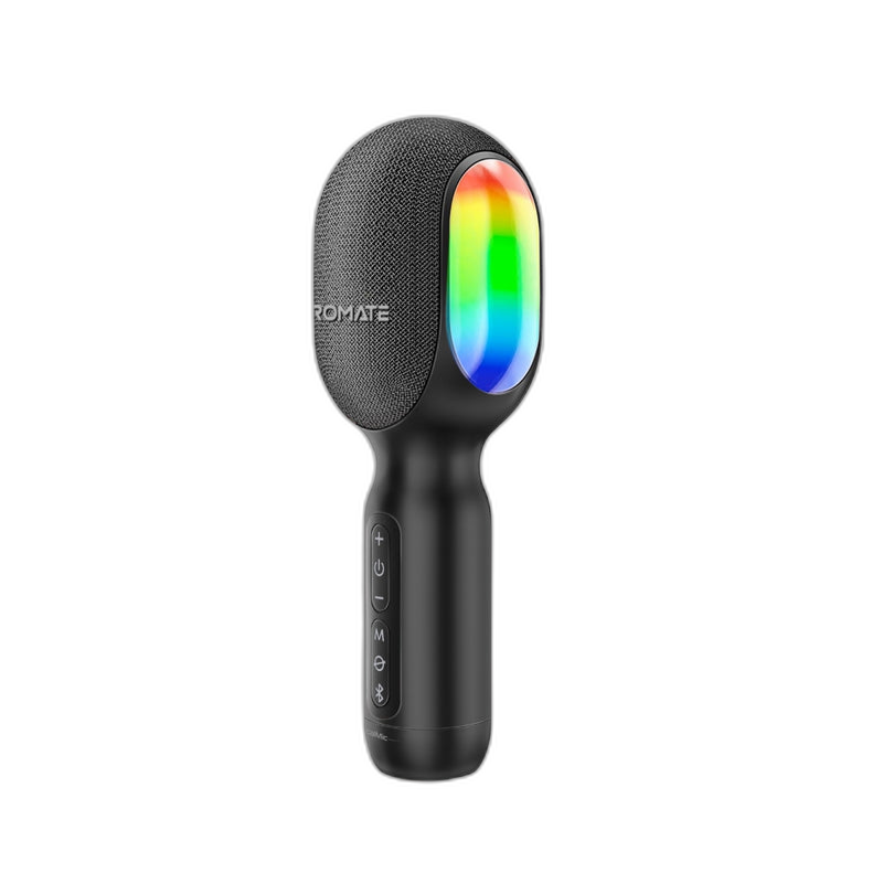 Promate 5-in-1 Wireless Karaoke Microphone & Speaker with Dynamic RGB Lights