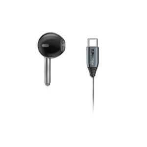 سماعة أذن سلكية أحادية عالية الدقة من بروميت، بمنفذ USB-C وتقنية إلغاء الضوضاء، لون أسود - LAXI-M.BLACK