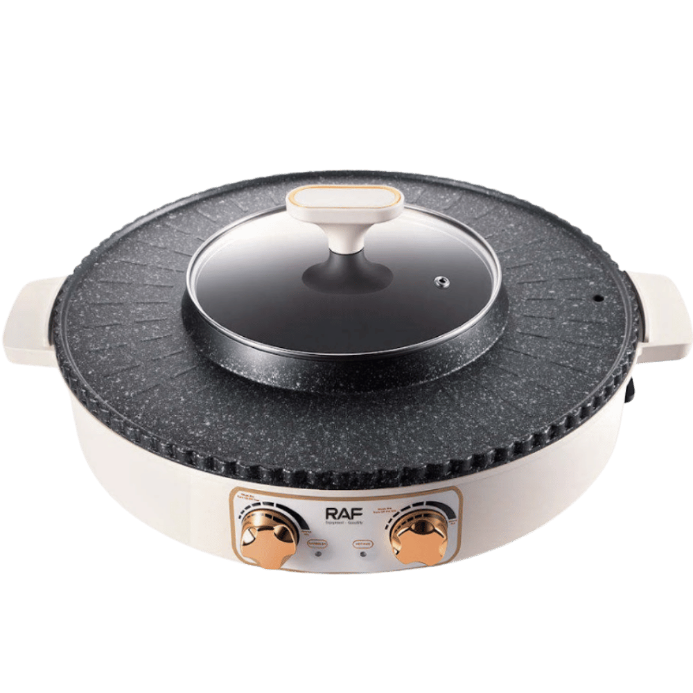 RAF 2 in 1 Electric Bbq Grill & Hot Pot - 2 L