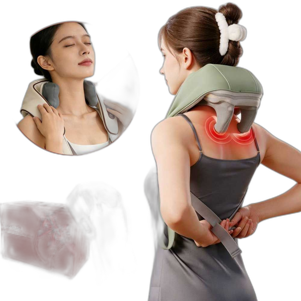 Rechargeable Body Massager with 6 Heads and Infrared Heat