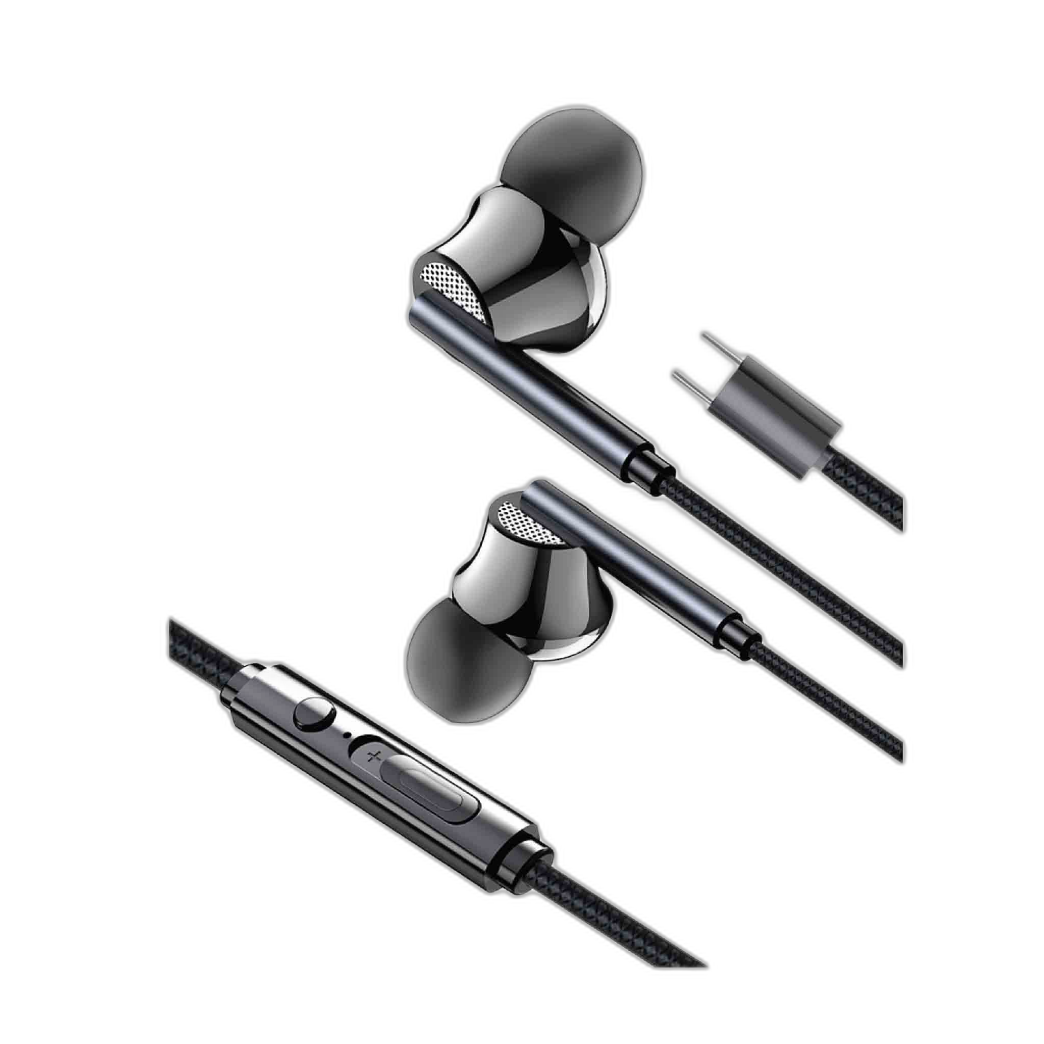SIA Soundlink SI-SL31BUD-BLK Wired Type-C Earbuds With Mic and Volume Control 1.2m - Black (iOS Compatible)