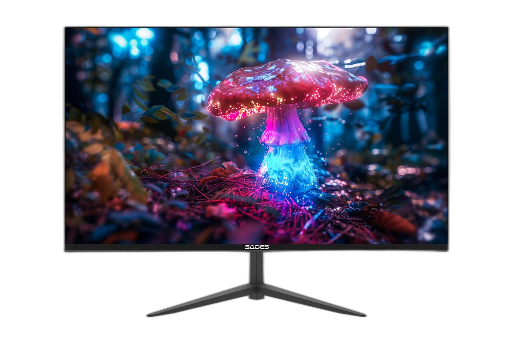 شاشة ألعاب ساديس روسولا SA-CJ02F24B مقاس 24 بوصة FHD بدقة 1920x1080، HDMI 2.1، زمن استجابة 1 مللي ثانية، ومعدل تحديث 120 هرتز