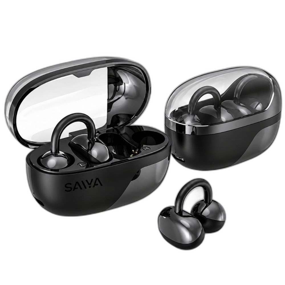 Saiya Wireless Clip-On Earbuds with Touch Control