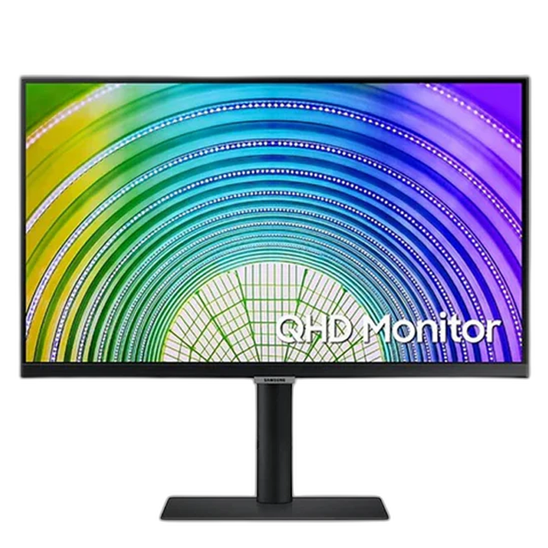سامسونج شاشة فيوفينيتي S60UA شاشة عالية الدقة كيو اتش دي (2560 × 1440) IPS، بتردد 75 هرتز، مزودة بمنفذ تايب سي