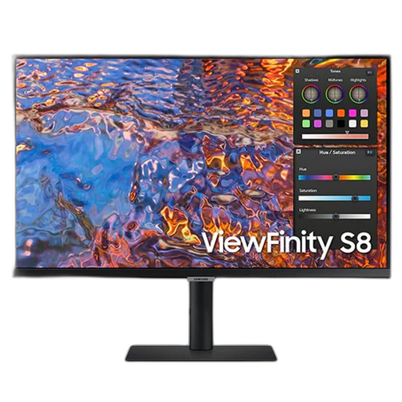 Samsung 27" ViewFinity S8, UHD (3840 x 2160) with DCI-P3 98%, HDR and USB Type-C, IPS, 60 Hz, 5 ms, Monitor
