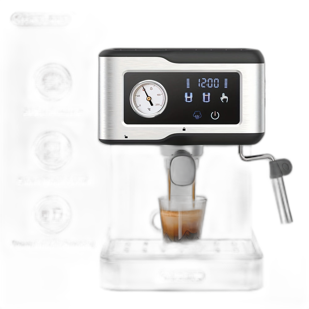 Semi-Automatic Espresso Machine, 20 Bar Pump with Steam Wand - TJR7Z3L