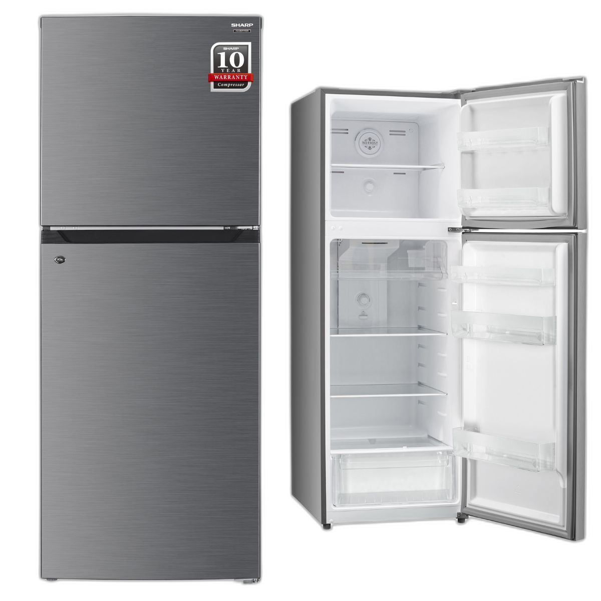 Sharp Top Mount Freezer Refrigerator 479 Liters 16.92 CFT, Inox - SJ-HM620KW-HS3