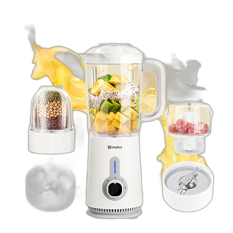 Simplus 3-in-1 Multifunctional Food Processor with Powerful 380W Motor, Blender, Juicer, Grinder Set -B4GJ
