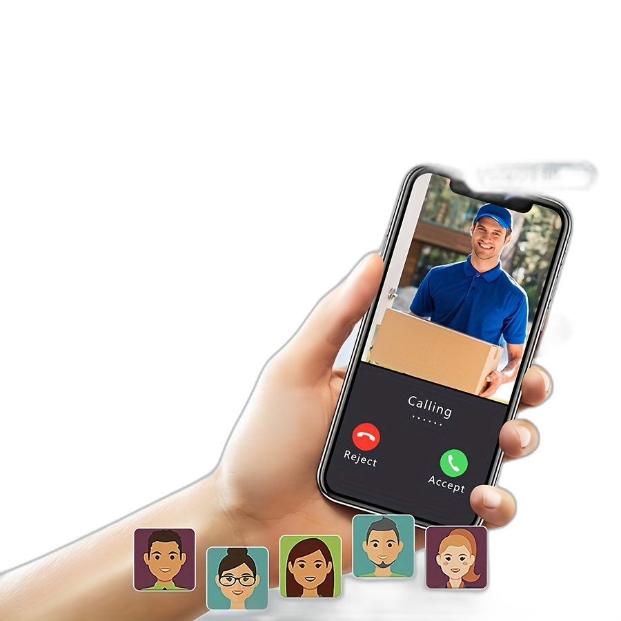 Smart Video Doorbell 2022 - IR Night Vision، Pir Motion Detection، App Confering - TJR6L7M