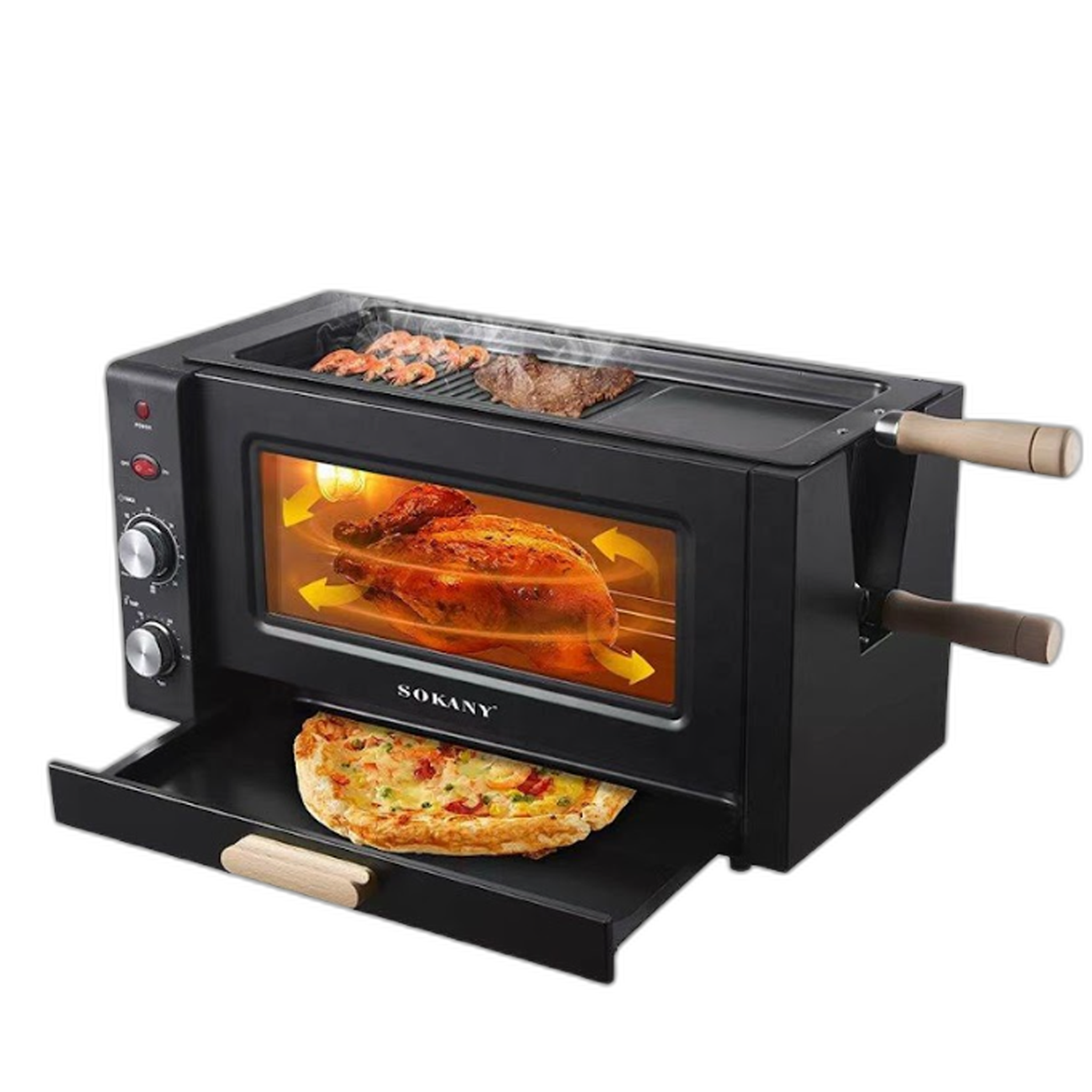Sokany 3-in-1 Electric Toaster Oven - 3000W