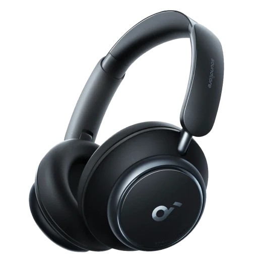 Anker Space Q45 On-Ear Headphones, Active Noise Cancelling, Bluetooth, USB (Charging), Built-in Microphone