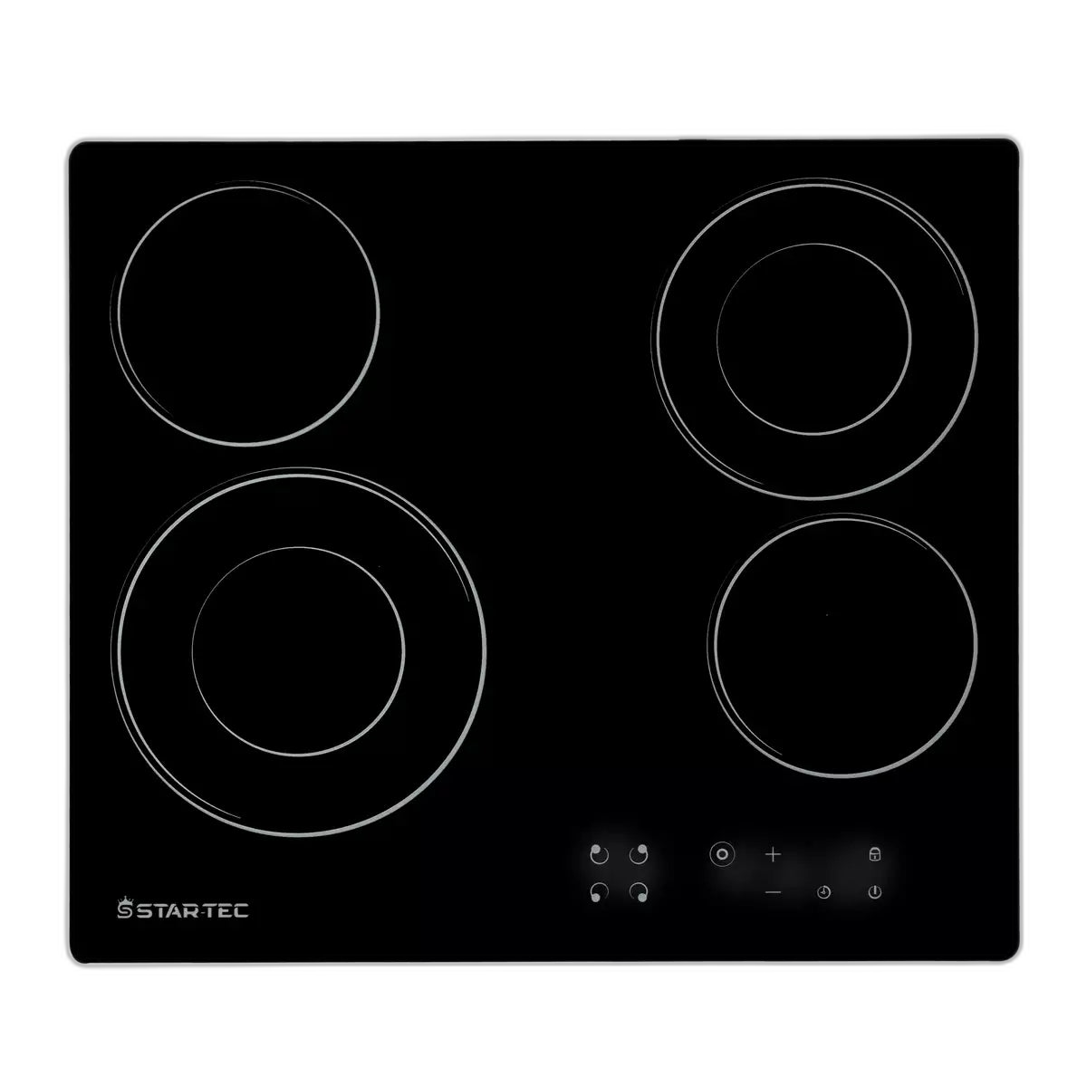 StarTec Built-In Ceramic Hob 60cm, ER4604T - Stainless Steel Structure