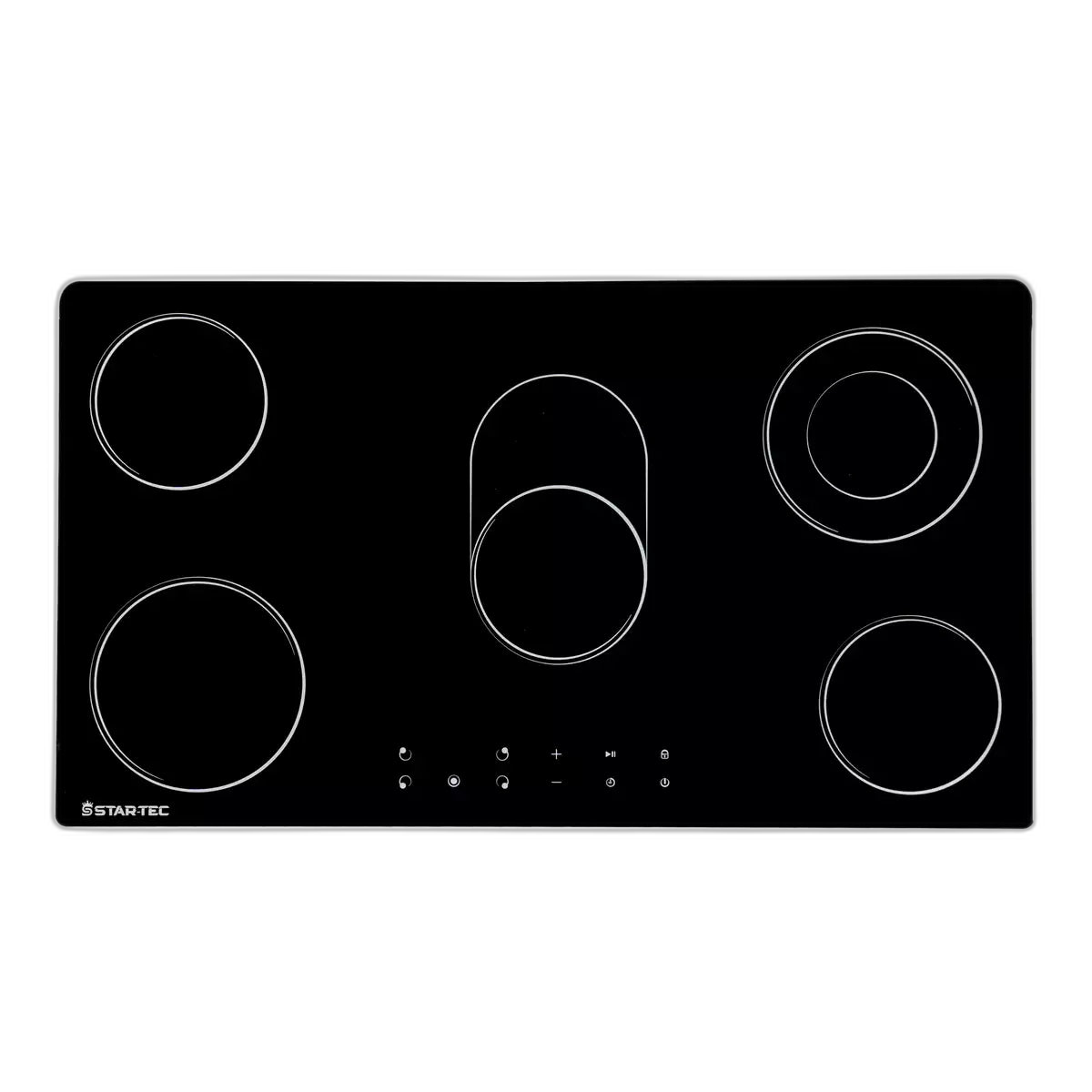 StarTec Built-In Ceramic Hob 90cm, ER5901T - Black Structure