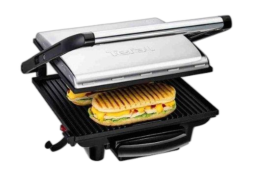Tefal Panini Grill, 2000W Power, 740cm² Cooking Surface, Non-Stick Plates, 2000W, GC241D28 – Stainless Steel