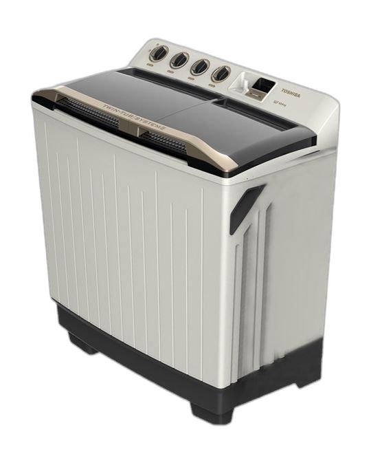 Toshiba Twin Tub Washer, 12kg Washing Capacity, 7kg Drying Capacity, VH-H130WB