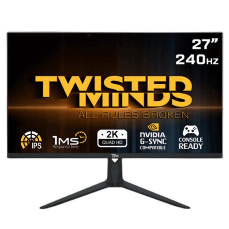 Twisted Minds 27 بوصة QHD IPS، 240 هرتز، 0.8 مللي ثانية، شاشة ألعاب HDMI 2.1 RGB