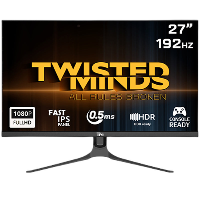 شاشة ألعاب تويستد مايندز 27 بوصة FHD IPS سريع، 192Hz، 0.5ms، HDMI 2.1، HDR