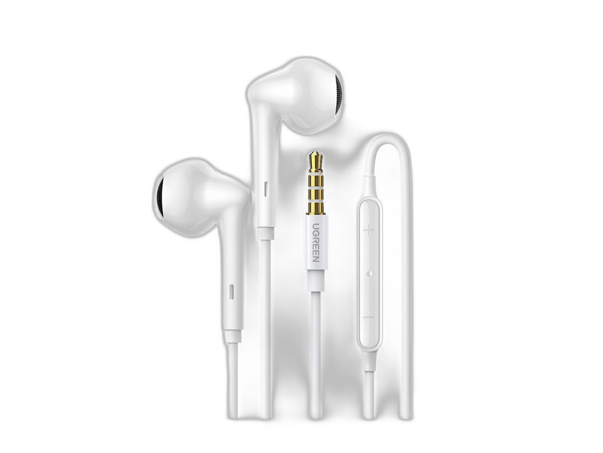 UGREEN Wired Earphones with 3.5mm Plug (White) EP101