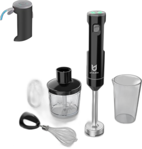 Utalent Cordless Hand Blender with Chopper for Smoothies, Baby Food & Soups