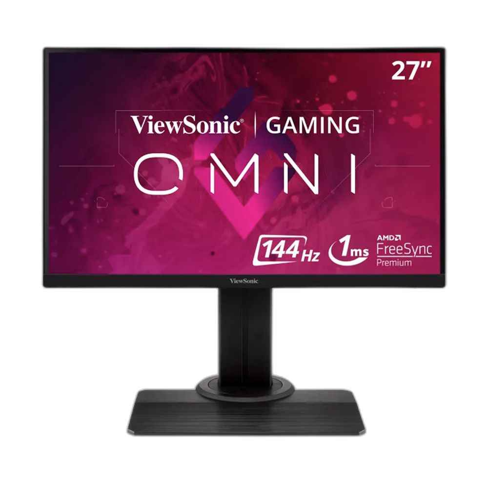 شاشة فيوسونيك XG2705 - شاشة ألعاب OMNI FHD (1920x1080) 1080 بكسل، زمن استجابة 1 مللي ثانية، معدل تحديث 144 هرتز، IPS، مع تقنية FreeSync Premium، HDMI، وDP.