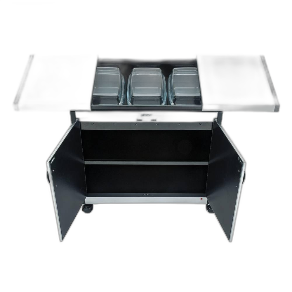 Wansa 3 dishes Trolley 2 shelves & 3 Plates, 360 W, 3DTSLSS - Stainless Steel
