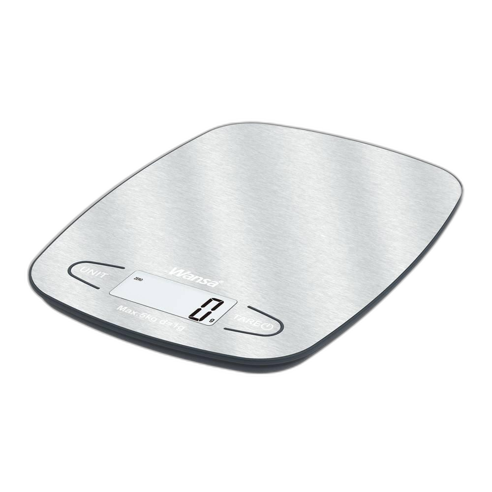 Wansa Digital Kitchen Scale, 5kg Capacity, EC411 - Stainless Steel