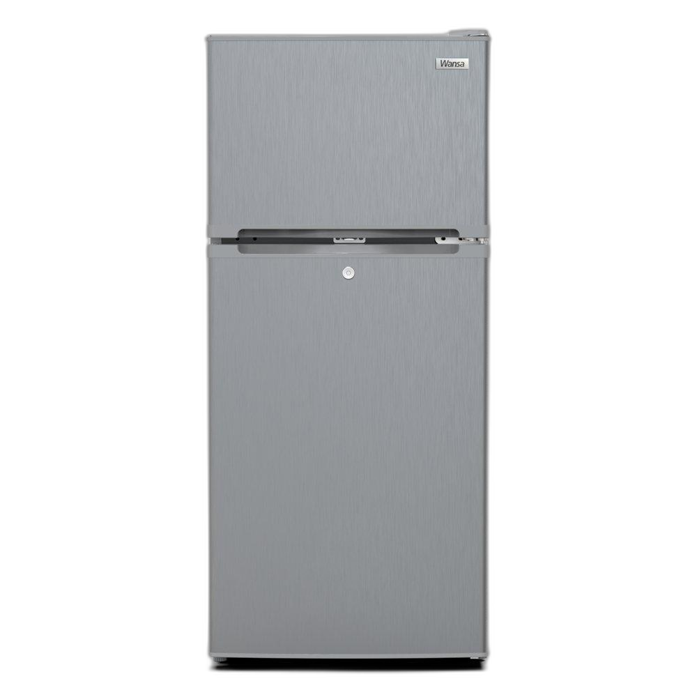 ثلاجة ونسا بفريزر علوي، 4.3 قدم مكعب، 121 لتر، WRT125NFX1IM24C7