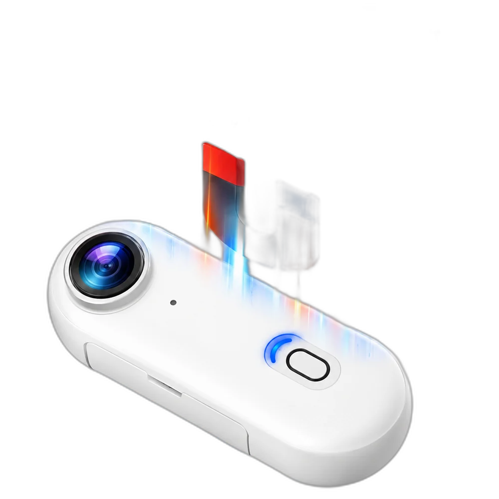 Wearable Necklace 4K Thumb Action Camera with Spring Clip