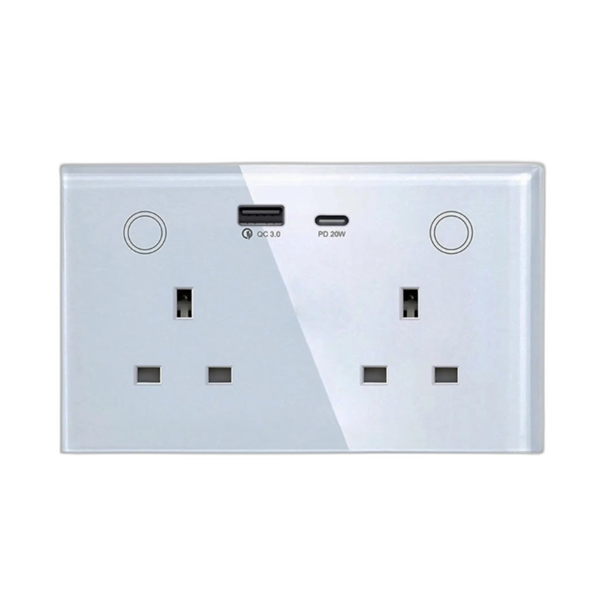 WiFi 13A UK Double Socket With 2 USB outlets (USB-A & USB-C)