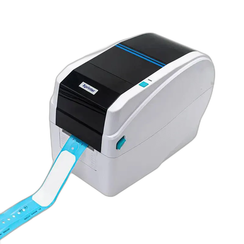 طابعة Xprinter XP-T261B - سرعة طباعة تصل إلى 203 مم/ثانية / 203 نقطة في البوصة / USB / Bluetooth / طباعة حرارية على شكل سوار معصم طابعة