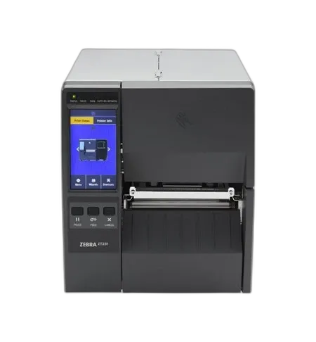 طابعة ملصقات زيبرا ZT231 الصناعية - ذاكرة SDRAM سعة 256 ميجابايت / سرعة طباعة تصل إلى 12 بوصة في الثانية / دقة 203 نقطة في البوصة / USB / LAN / بلوتوث / ملصقات حرارية