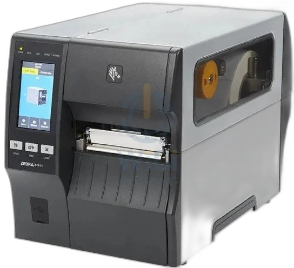 طابعة ملصقات صناعية زيبرا ZT41142-T0E000Z - سرعة طباعة 14 بوصة/ثانية / دقة 203 نقطة لكل بوصة / يو إس بي / LAN / ملصقات حرارية
