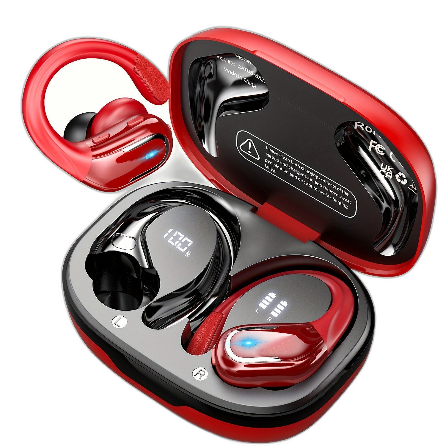 fccds Wireless Sports Earbuds with IPX7 and Microphone - Q8OM